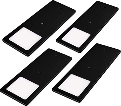 kalb | LED Unterbauleuchten schwarz 5W- sehr flache Küchenleuchte Einbaustrahler Einbauspot, Auswahl:4er Set neutralweiss