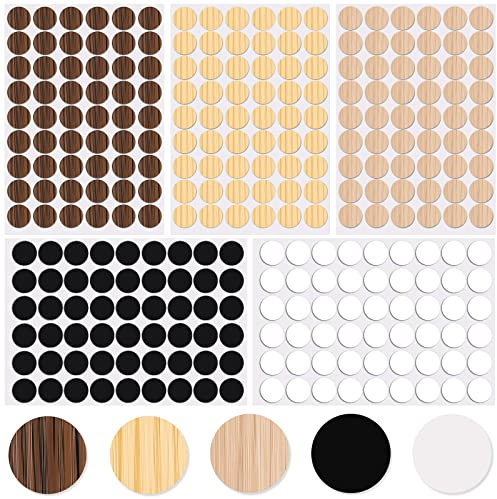 Wasserdicht Möbel Schrauben Staubdichter Aufkleber Selbstklebend Schraube Abdeckkappen PVC Schrauben-Abdeckungen Selbstklebende Abdeckkappen Schraubenabdeckung Für Holzmöbel Kleiderschrank 270PCS