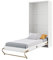 MEBLINI Schrankbett Concept Pro - Wandbett mit Lattenrost - Schrank mit Klappbett - Wandklappbett - Murphy Bed - Bettschrank - CP-03-90x200cm Vertikal - Weiß Matt Mit Matratze