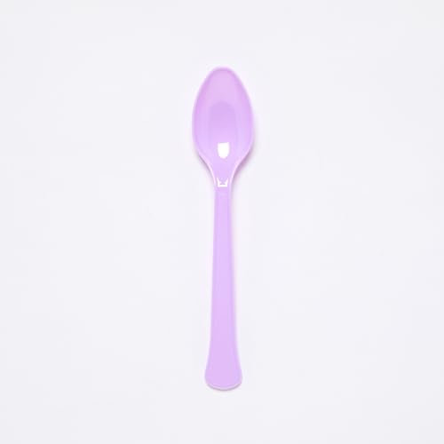 Amscan 9915409-212 - Pastel Lilac Eco-Friendly Re-usable Dishwasher Safe Plastic Party Spoons - 24 Pack