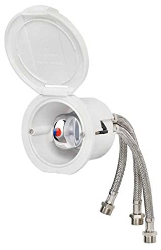 Mixer Tap + White Square Cover
