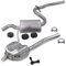 BESTPRICE Auspuff Schalldämpfer Set 1x Mittelschalldämpfer, 1x Endschalldämpfer, mit Montagematerial Kompatibel mit VW GOLF 5 Variant (1K5), GOLF VI Variant (AJ5), JETTA III (1K2)