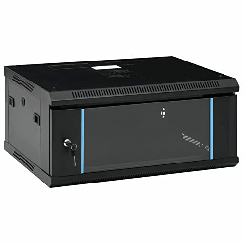 Gecheer 4U Netzwerkschrank Serverschrank Serverschrank Wandschrank Schrank Wandgehäuse Wandmontage Abnehmbare Seitenteile 19 Zoll 600x450x285 mm