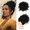 Messy Bun Hair Piece Locken Kurze Pferdeschwanz Verlängerung Elastische Kordelzug Synthetische Haar Bun Scrunchies für Frauen (1B/Schwarz)