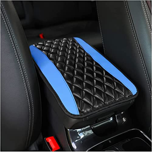 CGEAMDY Auto-Armlehnenkissen aus Leder, wasserdicht, für die meisten Autos, Lieferwagen und SUVs (Blau)