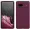 kwmobile Handyhülle für Google Pixel 7a Hülle, für Pixel 7a Case - Hülle Silikon - kabelloses Laden - Bordeaux Violett
