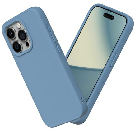RhinoShield Case kompatibel mit [iPhone 15 Pro] | SolidSuit - Stoßdämpfende & schlanke Schutzhülle mit Premium Finish - 3.5 Meter Fallschutz - Türkisblau