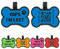 Hundemarken mit QR-Code, für Hunde, leises Silikon, Hundemarke, Katzen-ID-Tag, Online-Profilscan, QR, Empfang sofortiger Haustierstandort-Benachrichtigung, E-Mail (blauer Knochen)