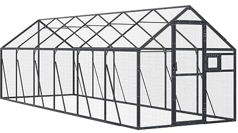 vidaXL Voliere Anthrazit 1,79x6x1,85 m Aluminium