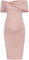 Maacie Robe de grossesse pour femme - Épaules dénudées - Froncée - Manches courtes - Moulante - Cocktail, Épaules dénudées, rose, XXL