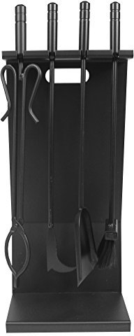 IMEX EL ZORRO, 12021-N- JUEGO CHIMENEA PLANO 4 PIEZAS(NEGRO)