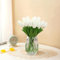 20PCS tulipanes artificiales Probuk Flores de tulipán Artificiales Amarillo,PU Latex tulipanes Flores,Ramos de Flores Falsos de Tulipanes Realistas para Bodas,Hogar, Fiestas, Hotel, Jardín, Cumpleaños