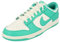 Nike Dunk Low Retro - Chaussures de Basketball pour Femme - Blanc Turquoise - 45,5 EU, Blanc/Turquoise, 45.5 EU