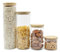 Recamania Lot de 4 Bocaux en Verre avec Couvercle en Bambou – Pots de Cuisine pour Stockage de Céréales, Pâtes, Graines et Plus – De 500 ml à 1900 ml