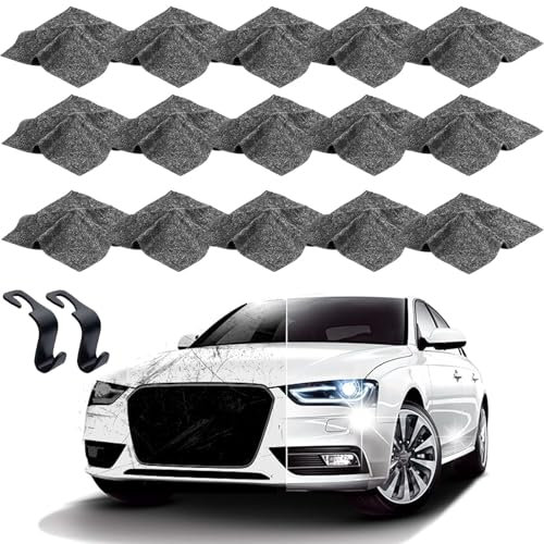 Nano Sparkle Tuch Auto Kratzer, 15 Stk Nano Sparkle Tuch, 2024-Upgrade Nano Sparkle Tuch Auto Kratzer Original für Reparatur von leichten Kratzfarben, Lackpflege, Autoreinigung (15Stk, 10 * 10cm)