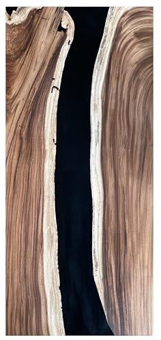 Nature LOUNGE Tisch mit Epoxidharz veredelt - Holz Platte Massivholz Küchenplatte Tisch