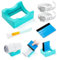 Lnfxkvva Cup Cradle for Tumblers, Silicone Tumbler Holder for Vinyl Decals, Tumbler Cradle Built-in Slot with Felt Edge Squeegee