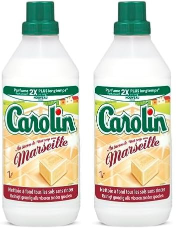 Carolin Nettoyant Sols Perfume Boost Savon de Marseille 1L (Lot de 2)
