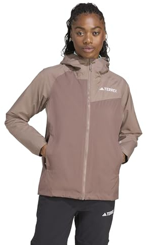 adidas Damen Terrex Multi 2 Layer RAIN.RDY Jacket, earth strata/trace brown, S