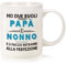 Soytural Festa del Papà，330ml Tazza Festa del Papa Idee Regalo,Idee Regalo del Papà Padre Nonno Compleanno Natale Anniversario(Bianco, Ceramica)
