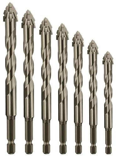 Htuygyjaw Foret Excentrique à Quatre Cannelures en Dents de Scie, Foret Excentrique Dentelé à Quatre Bords, Foret Excentrique à Quatre Cannelures en Dents de Scie