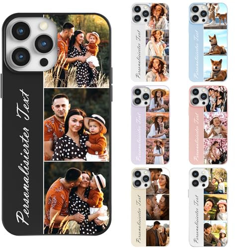 LSXYHQLD Personalisierte Handyhülle für iPhone 14 - Individuell mit eigenem Foto & selbst gestalten, mit Bild, TPU Schutzhülle zum Selbst designen