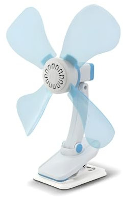 Wintem - Ventilatore da Tavolo Portatile con Clip e Inclinazione Regolabile a 180° per Casa, Ufficio e Viaggi, Silenzioso, Facile da Pulire e da Trasportare - Alimentazione a Corrente