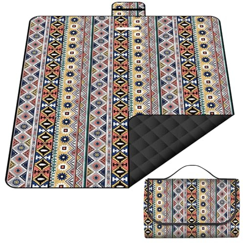 Shenkon Tech Picknickdecke Wasserdicht,200 x 200 cm Groß Stranddecke Sandfrei, Flauschiger Einseiten-Oberfläche,faltbar waschbar, gepolstert Ideal für Outdoor, Camping, Strand,Park (Bordeaux)
