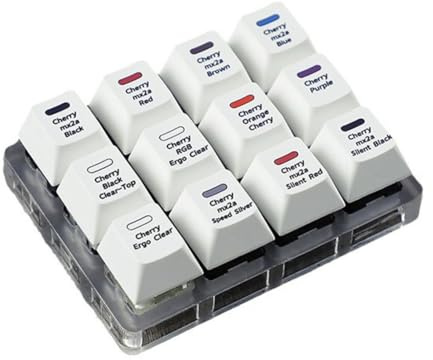 Ehwisbe Cherry MX2A Key Switch Tester 12-Key Mechanical Keyboard Sampler Switch Testing Tool for Mechanical Keyboard