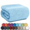 NatureMark SAUNATÜCHER Premium Qualität 80x200cm SAUNATUCH Sauna-Handtuch 100% Baumwolle Farbe: Hell Blau