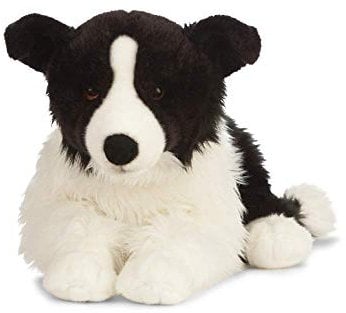 Living Nature Soft Toy - Großes Stofftier Border Collie (60cm), Schwarz / Weiß
