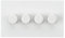 Knightsbridge White Square edge Plastic 4G 40-400W Dimmer Switch
