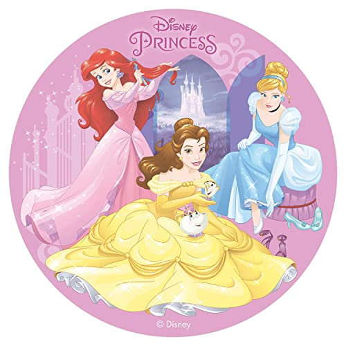 Dekora - 114377 Disney Prinzessinnen Tortenaufleger aus Esspapier|aus Reispapier|, Rosa - 20cm