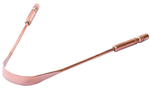 Ayurvedischer Zungenschaberreiniger aus 100% reinem Kupfer | Zungenschaber | Bestes Mittel gegen Mundgeruch | Achten Sie auf Mundhygiene| Flexibler Griff und bequemer Griff – 1-teiliges Set