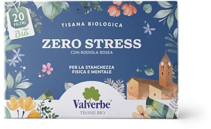 VALVERBE Tisana Zero stress Biologico 20 Filtri - Pacco da 6 - 180 g