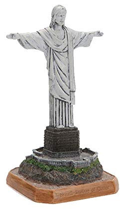 WSJF Hauptdekoration Statue Christus der Erlöser Statue Harz Handwerk Skulptur Gebäude in Rio De Janeiro, Brasilien Miniaturmodelle Souvenirs Sammlerhauptdekorationen, S (Size : Small)