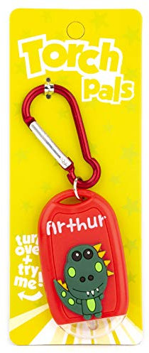 Stands Out, Supplying Outstanding Gifts Arthur Name Dinosaur Boys Red Novelty Personalised Mini LED Toy Torch Carabiner Clip