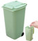 Household Office Supplies Wheelie Mini Trash Can Desktop Plastic Bucket Dustbin Mini Waste Bins Cleaning Storage Green