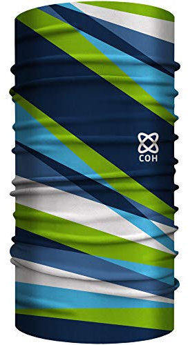 Club of Heroes Dynamic Bandana, nahtloses Multifunktionstuch 25 x 50 cm aus weicher Mikrofaser/atmungsaktiv Schlauchschal Halstuch Mundschutz Schal Tuch/Sport Laufen Joggen (Blau Grün)