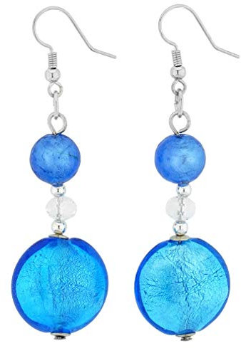 Beatrice Murano Glas baumeln Ohrringe - Blau