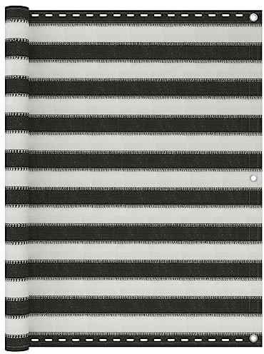 vidaXL Balkon Sichtschutz Bespannung Terrasse Windschutz Sonnenschutz Balkonbespannung Balkonverkleidung HDPE 120x500cm Anthrazit Weiß