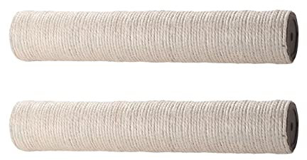 Fenteer Pet Scratch Post Refill Pole Sisal Rope Sharpen Claw Toy Dia 7cm, DIY Cat Scratching Post Replacement for Playing, Indoor Kitten Kitty, Beige 50cm