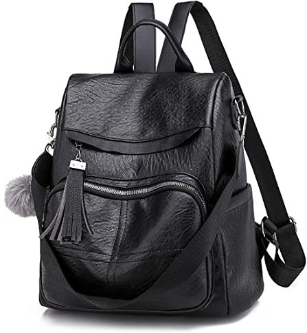 Estwell Rucksack Damen Anti Diebstahl Mode Cityrucksack Wasserdicht PU Leder Reiserucksack Schultertasche Handtasche Casual Tagesrucksack Mädchen Mode Schultasche Schulrucksack