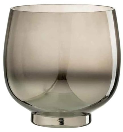 Paris Prix Photophore Rond Déco Verre Fumé 18cm Gris