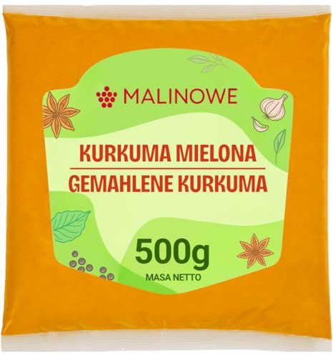 Malinowe GEMAHLENER KURKUMA 500g Kurkumapulver Würze