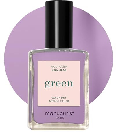 MANUCURIST • Green Fliederfarbener Nagellack • Klassischer 9-Free Nagellack • Vegan und bio-basiert (80%) • Professionelle Maniküre • 15ml (LISA LILAS)