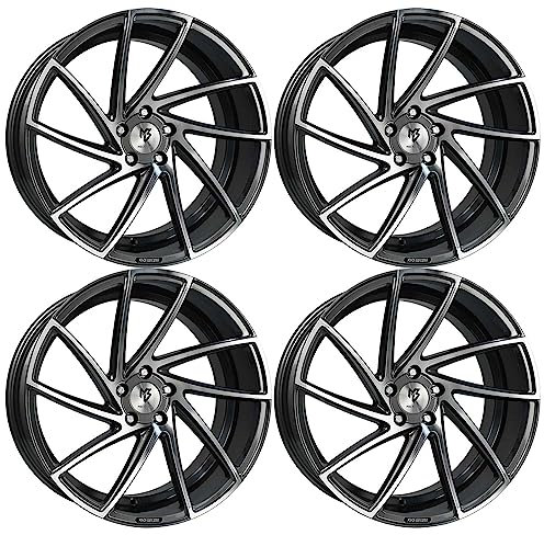 4x MB Design Felgen KV2 8.5Jx19 ET42 5x120 Glanzgrau poliert kompatibel mit BMW 1 2 3 5 Z4