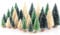 30 Stück Flaschenbürstenbäume, Miniatur-Weihnachtsbaum, Mini-Weihnachtsbaum, Weihnachtsdekorationen für den Innenbereich (Grasgrün + Grün + Weiß)