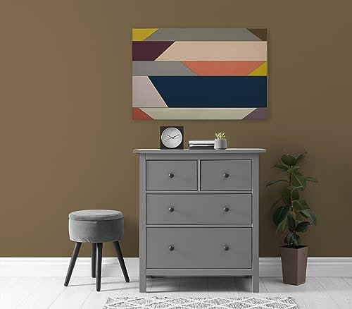 Leinwandbild Grafik abstrakt Kunst - Kunstdruck bunt blau - 90x60 cm Querformat - Moderne Wanddekoration Schlafzimmer Wohnzimmer Küche - Bild auf Keilrahmen