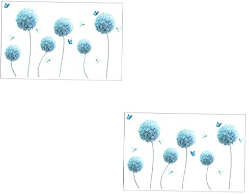 Housoutil 4 Blätter Löwenzahn Wandtattoo Wandtattoos Für Schlafzimmer Selbstklebende Löwenzahn-Aufkleber Löwenzahn Wandmalereien Löwenzahn DIY Wandkunst Blumenwand Kinderzimmer PVC